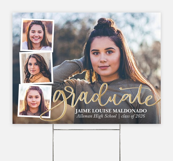 Whimsical Mix Graduation Yard Signs
