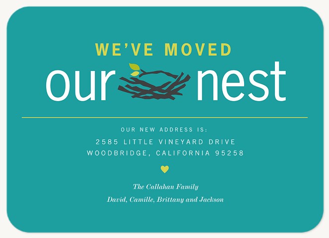 The New Nest Moving Announcements