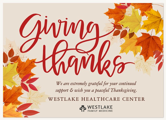 Cozy Autumn Business Holiday Cards