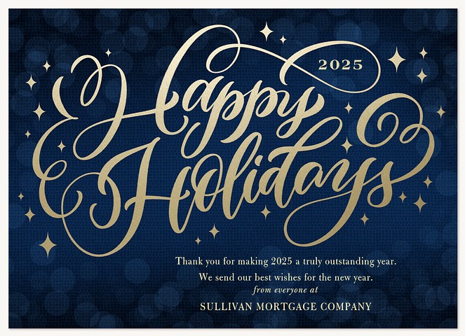 Holiday Swirls Business Holiday Cards