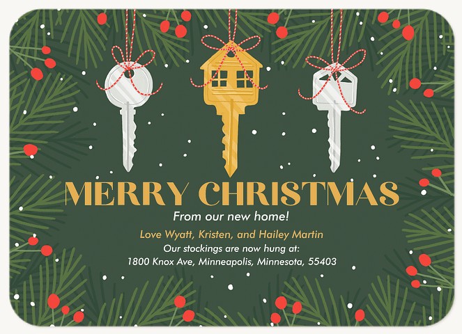 Ornament Keys Personalized Holiday Cards