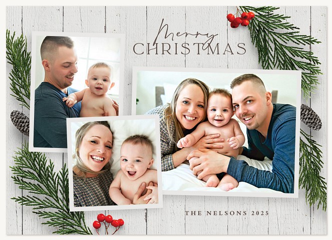 Woodland Firs Personalized Holiday Cards