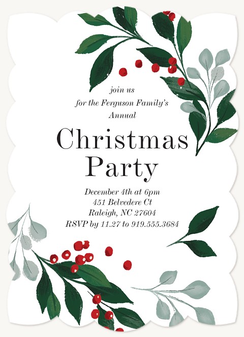 Winter Party Holiday Party Invitations