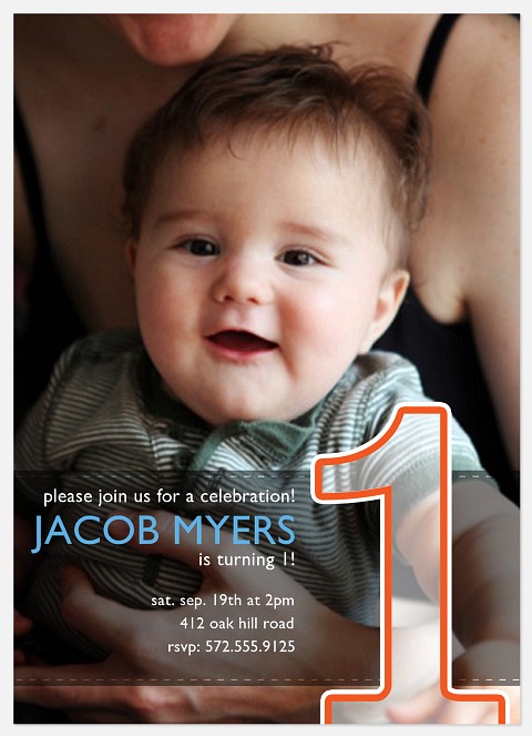 Big One Bash Kids' Birthday Invitations