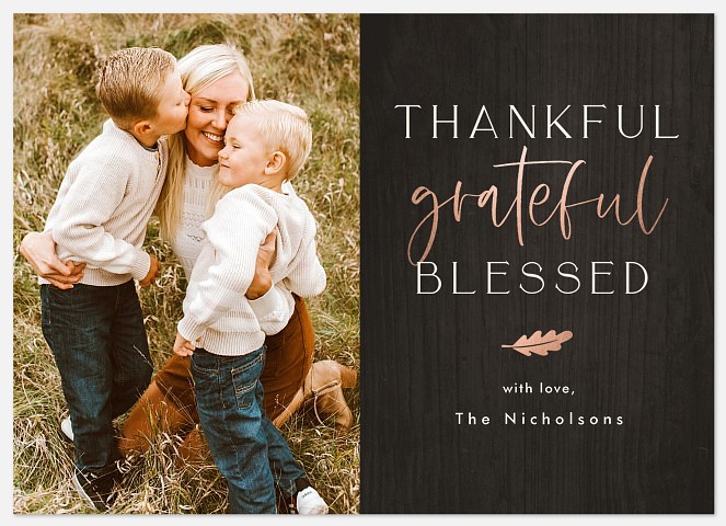 Grateful & Blessed Thanksgiving Cards