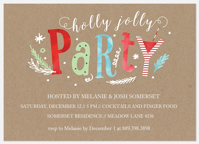 Jolly Good Time Holiday Party Invitations