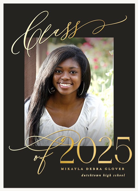 Scripted Swirls Graduation Cards