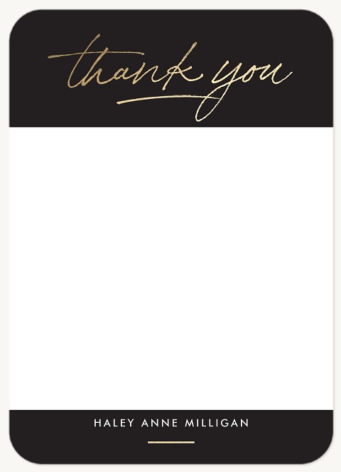 Sleek Thank You Thank You Cards 