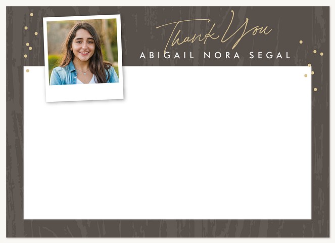 Rustic Snapshot Thank You Cards 