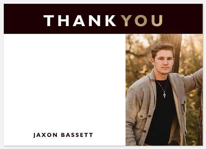 Golden Highlight Thank You Cards 