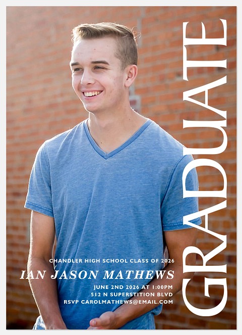 Vertical Achievement Graduation Cards