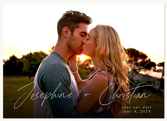 Lovely Script Save the Date Cards