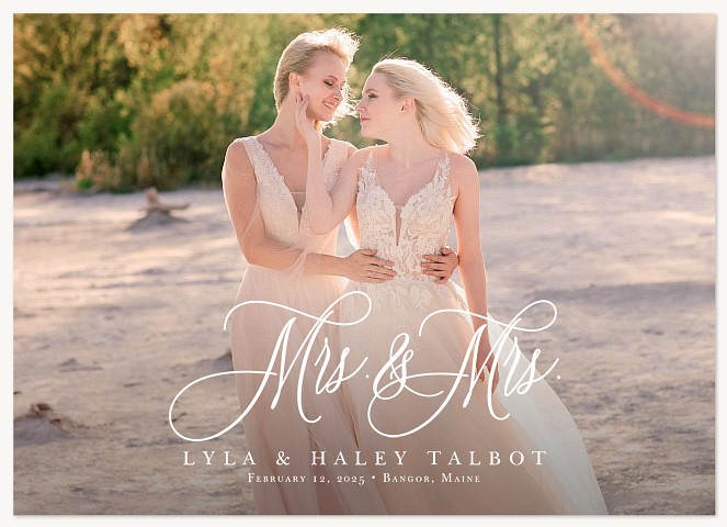 Mrs. & Mrs. Wedding Announcements