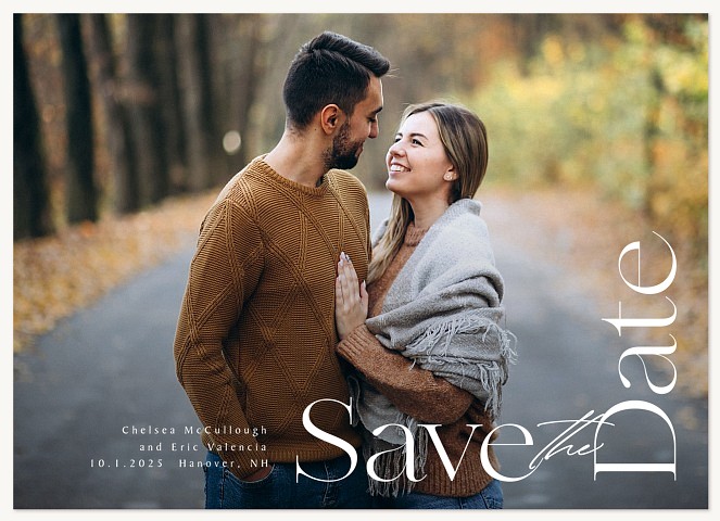 Delicate Corner Save the Date Cards