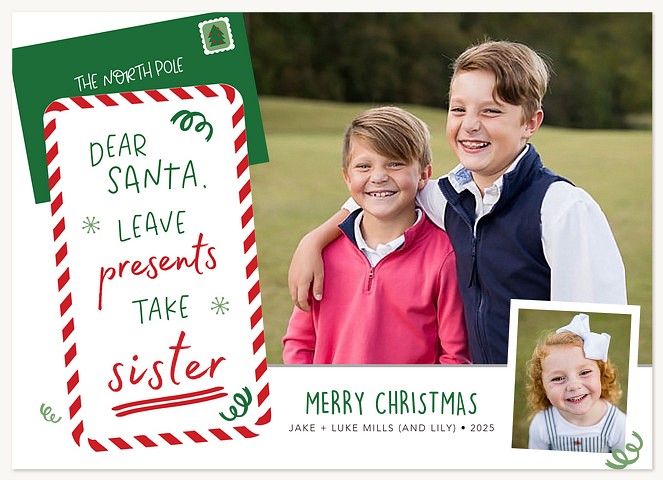 Santa Letter Personalized Holiday Cards
