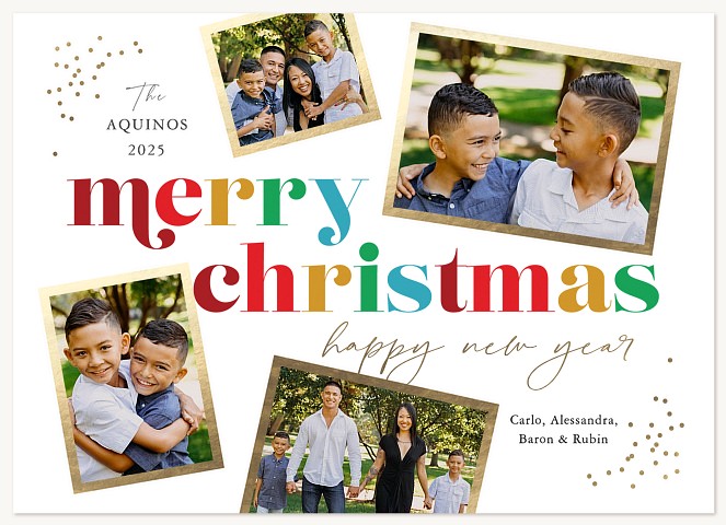 Colorful & Bright Personalized Holiday Cards