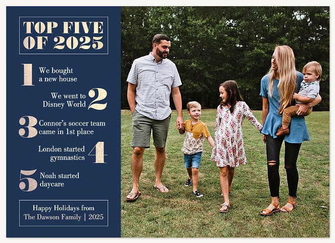 Top Five Personalized Holiday Cards