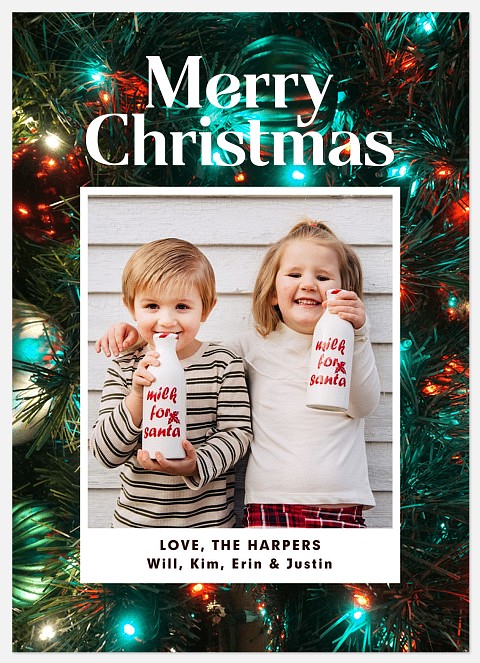 Illuminated Boughs Holiday Photo Cards