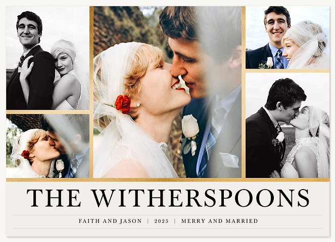 Elegantly Wed Personalized Holiday Cards