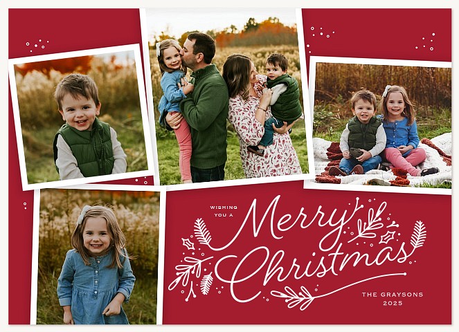 Whimsical Adornments Personalized Holiday Cards