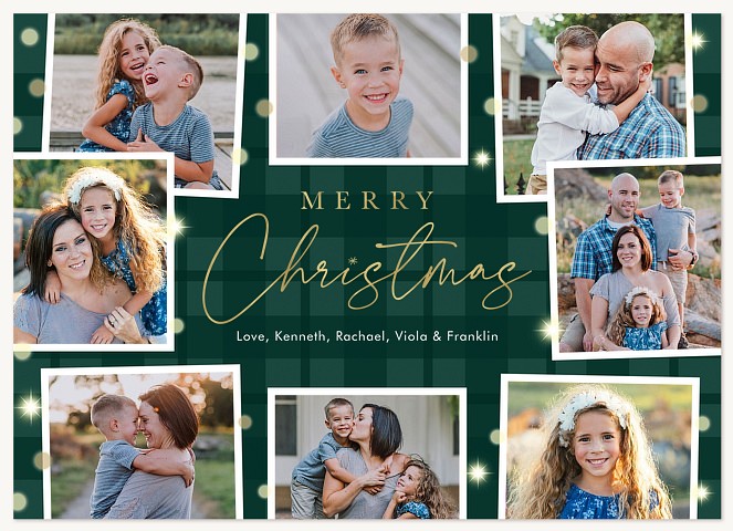 Dazzling Plaid Personalized Holiday Cards