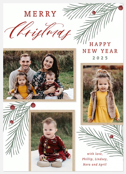 Holiday Sprigs Holiday Photo Cards