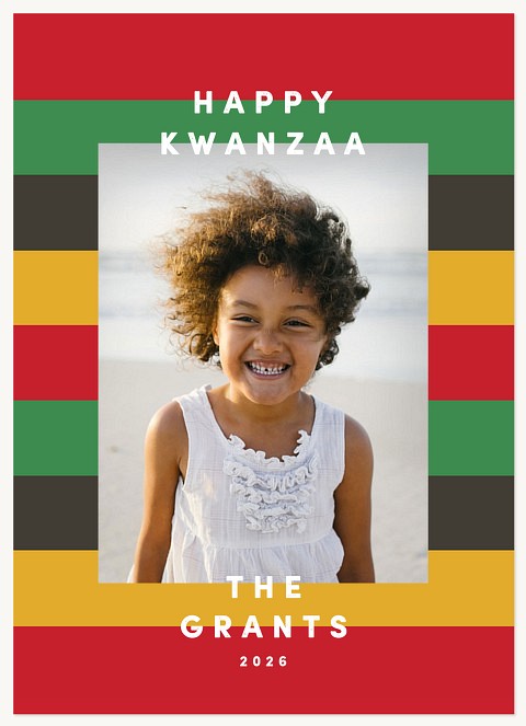 Bright Stripes Kwanzaa Cards
