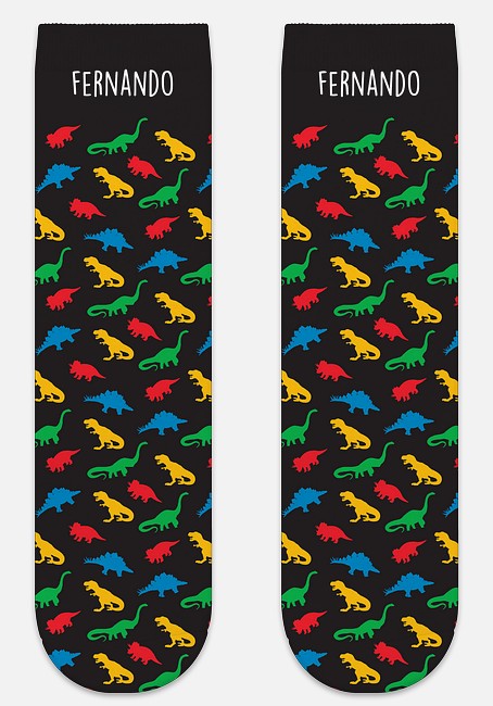 Tiny Dinosaurs Custom Socks