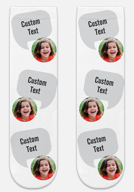 Speech Bubbles Custom Socks