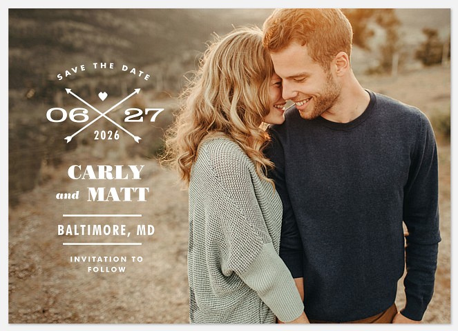 Heart & Arrows Save the Date Photo Cards