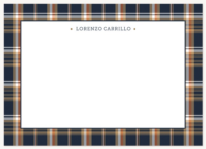 Distinguished Plaid Stationery