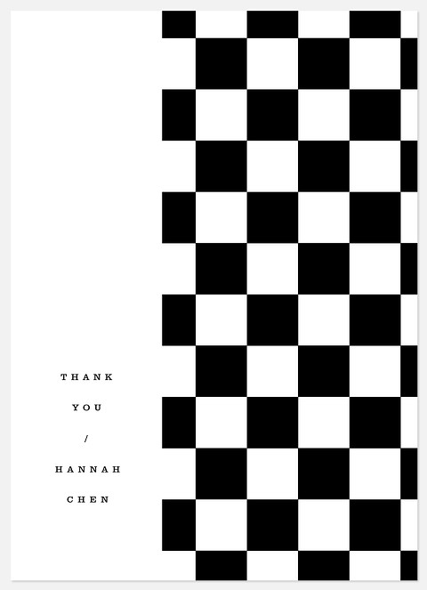 Minimalist Grid Thank You Cards 