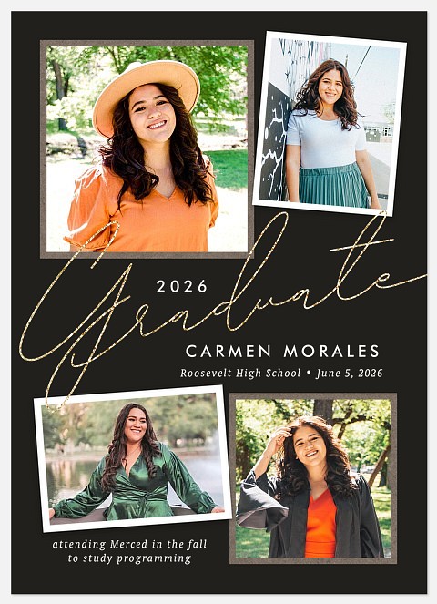 Thin Script Graduation Cards