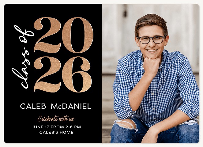 Bold Bronze Graduation Cards