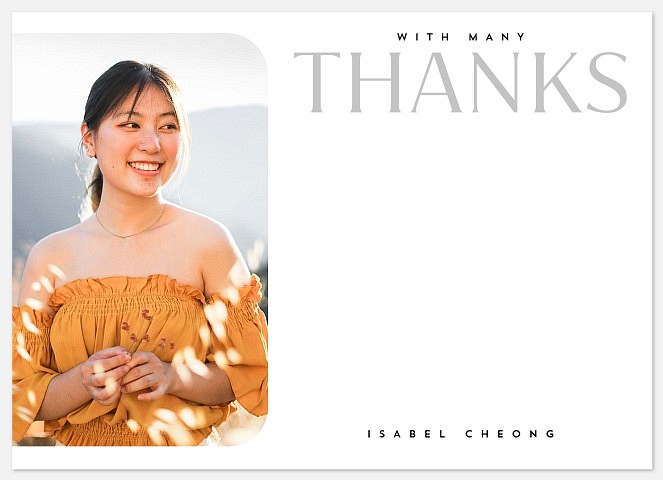 Minimalist Thanks Thank You Cards 