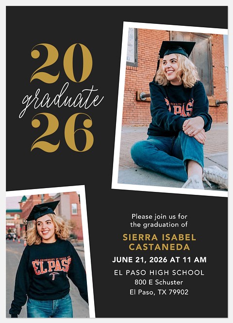 Tilted Snapshots Graduation Cards