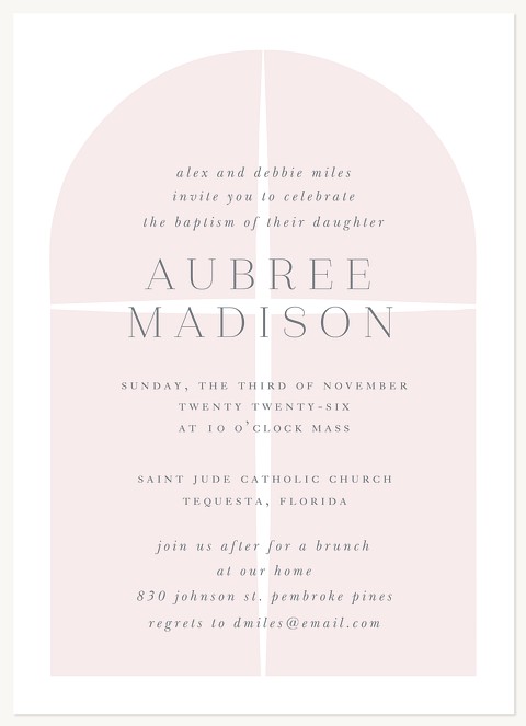 Symbolic Baptisms & Christening Invitations