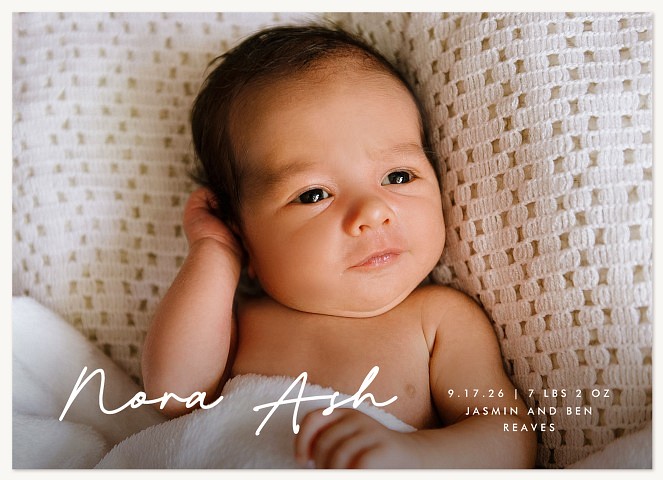 Sweet Signature Baby Announcements