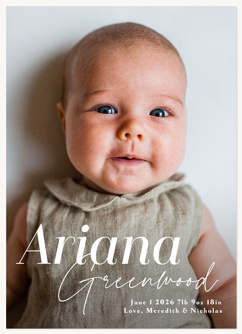 Modern Mix Baby Announcements