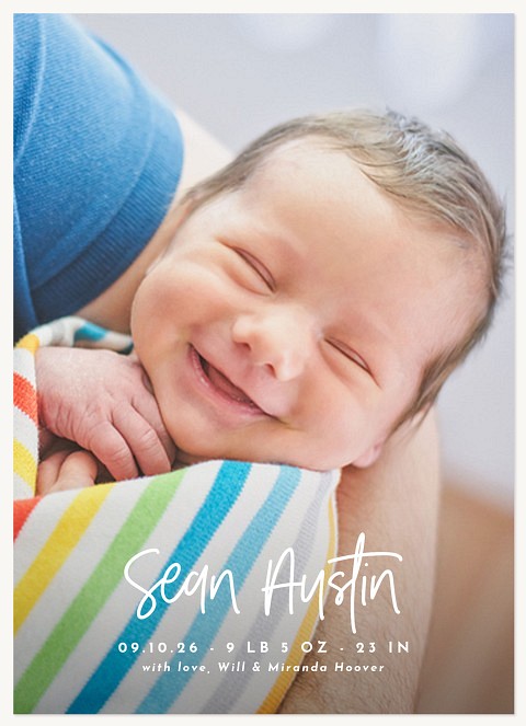 Scripted Name Baby Announcements