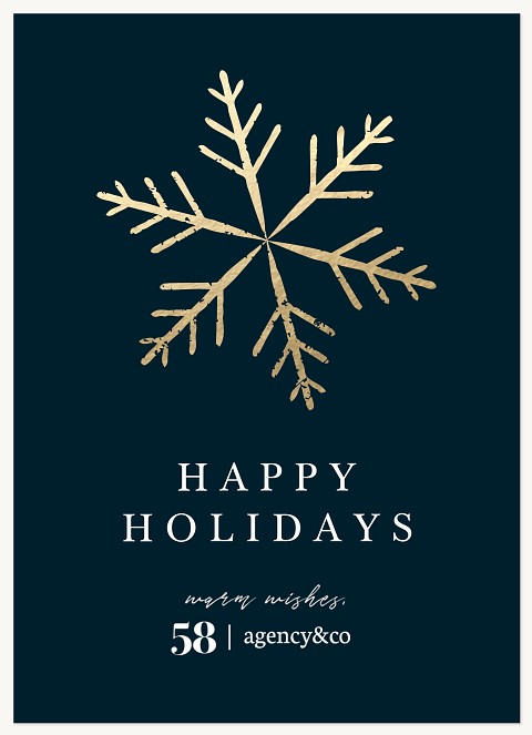 Modern Snowflake Business Holiday Cards