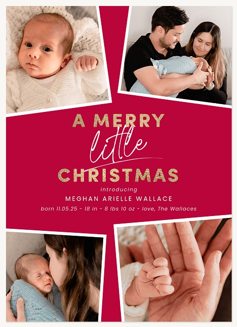 Bold Little Christmas Personalized Holiday Cards