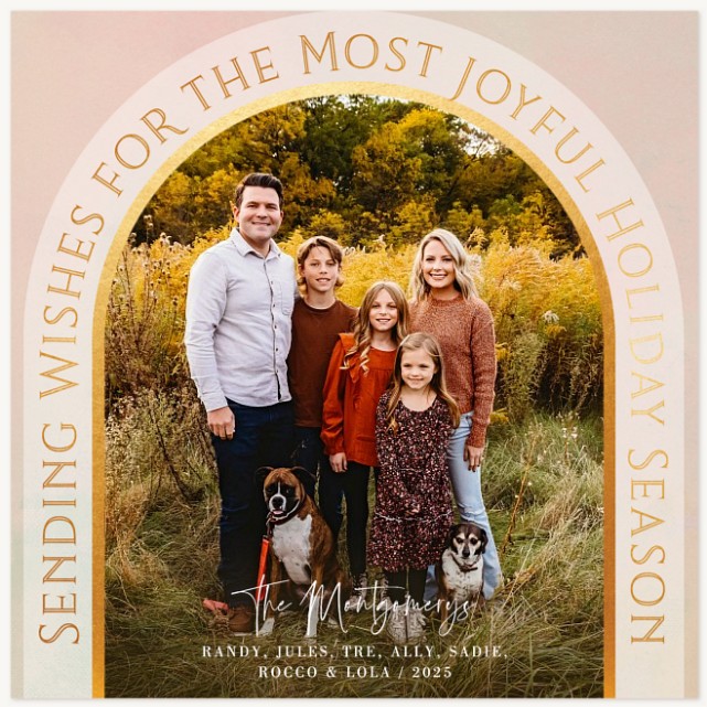 Natural Arch Personalized Holiday Cards