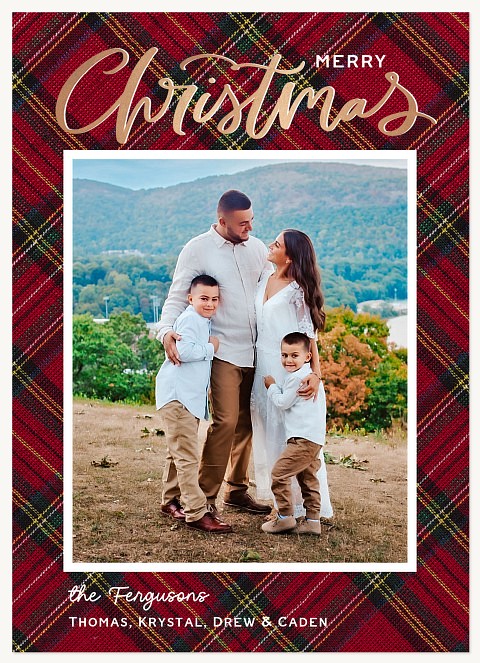 Velvet Corners Personalized Holiday Cards