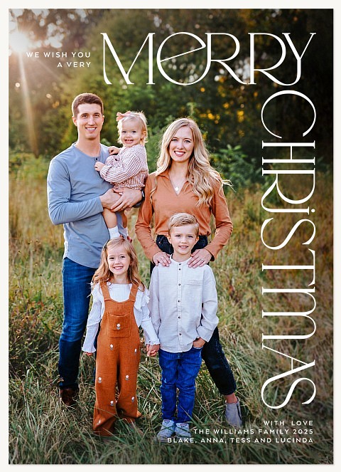 Modern Edit Personalized Holiday Cards