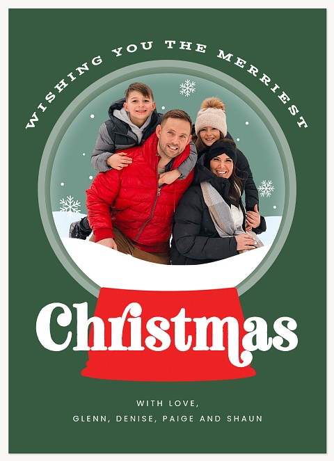 Magic Snow Globe Personalized Holiday Cards