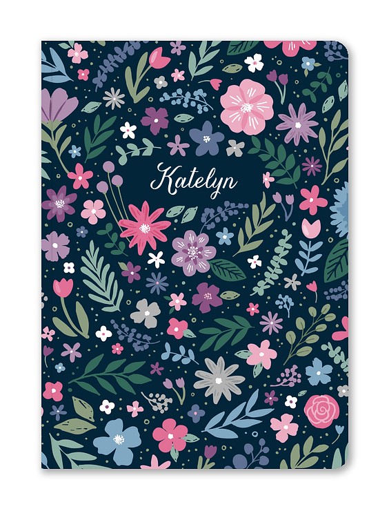 Floral Notes Custom Softcover Journals