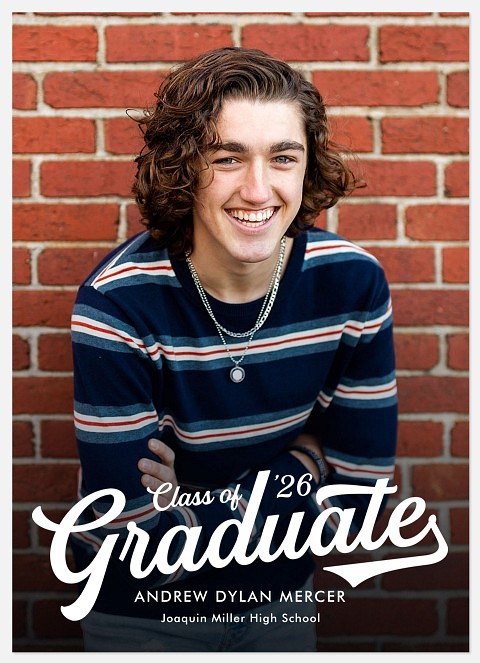 Vintage Varsity Graduation Cards