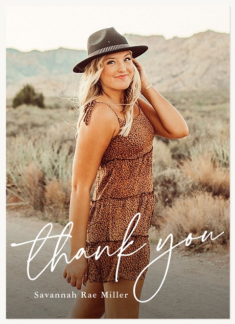 Scripted Portrait Thank You Cards 