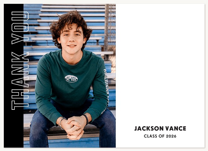 Outline & Bold Thank You Cards 